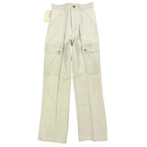 Dakota Vintage 70s Cargo Pants Boys 12 Olive Tan Cotton NWT USA Made Deadstock